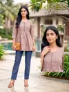 Ff Fancy Cloth Slub Embroidery Work Shrt Top Collections
